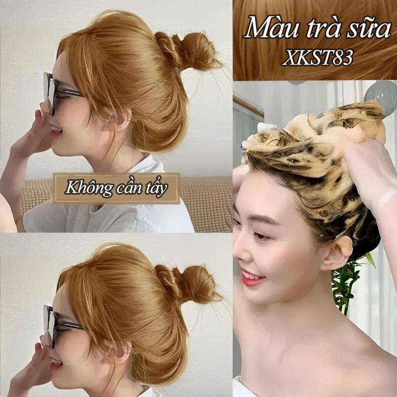 Màu sắc bền lâu [STYLE FIT] Thuốc Nhuộm Tóc 200ml,2024 màu tóc phổ biến,thuốc nhuộm tóc tại nhà,tặng kèm phụ kiện nhuộm tóc