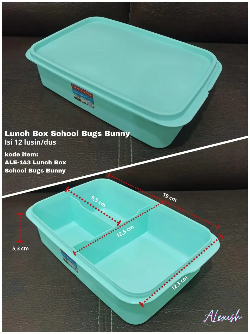 KOTAK MAKAN/ LUNCHBOX PLASTIK BUGS BUNNY MURAH misting anak sekolah