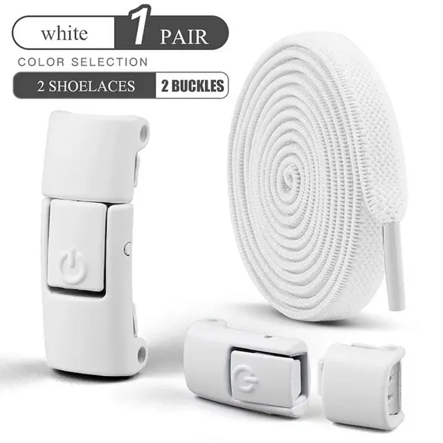 Dây Giày Không Buộc, Kích Thước 8Mm, Khóa Ép, Dây Giày Co Giãn, Thích Hợp Cho Giày Thể Thao, Cho Trẻ Em Và Người Lớn, Dây Giày Phẳng Mở Rộng, Cho Giày 7