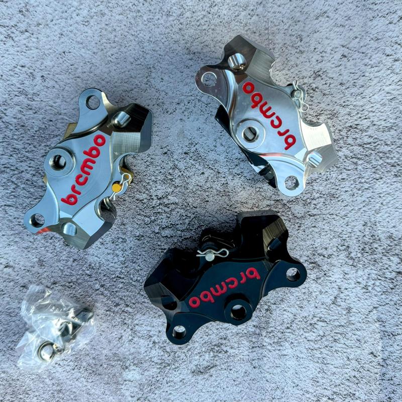 Heo dầu Brembo 2 Pis CNC màu Niken Phanh Xe Phụ Tùng Phụ Kiện Hợp Kim Thái Lan