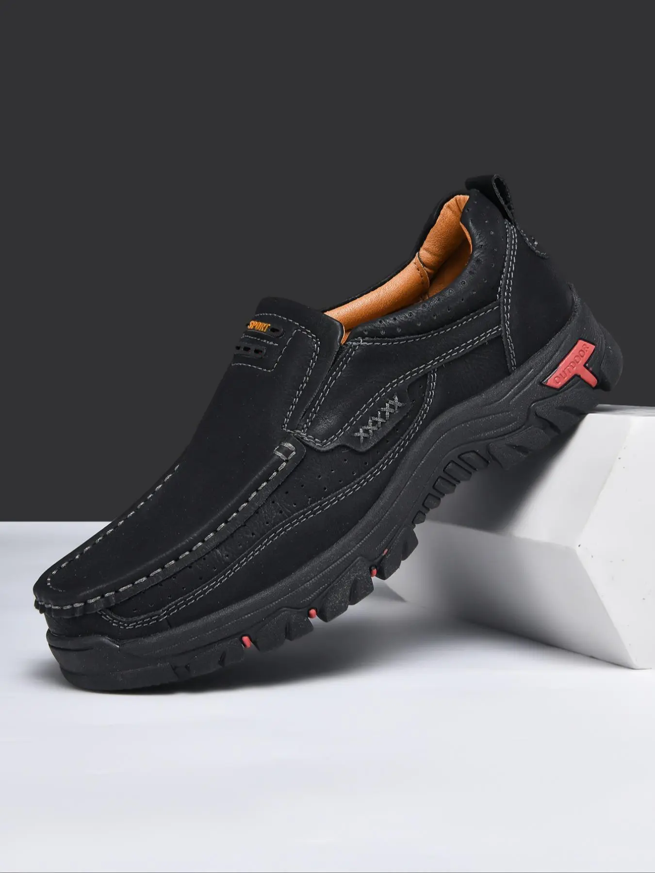 Men's Retro Low Top Slip on Sneakers, Casual Comfortable Soft Sole Non-slip Driving Shoes, Fashionable All-match Sneakers for Daily Wear