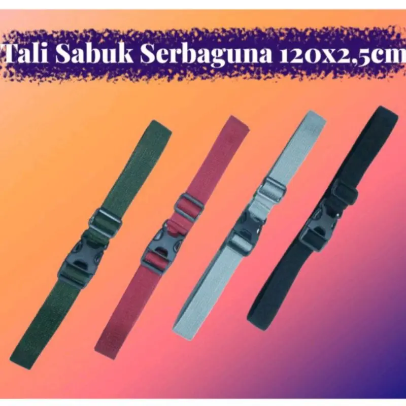 Tali Tas sabuk serbaguna ukuran 2,5x120 cm slingbag buat ikat barang di motor strap bag slempang bahan webbing kuat awet Tu7uh Store 6