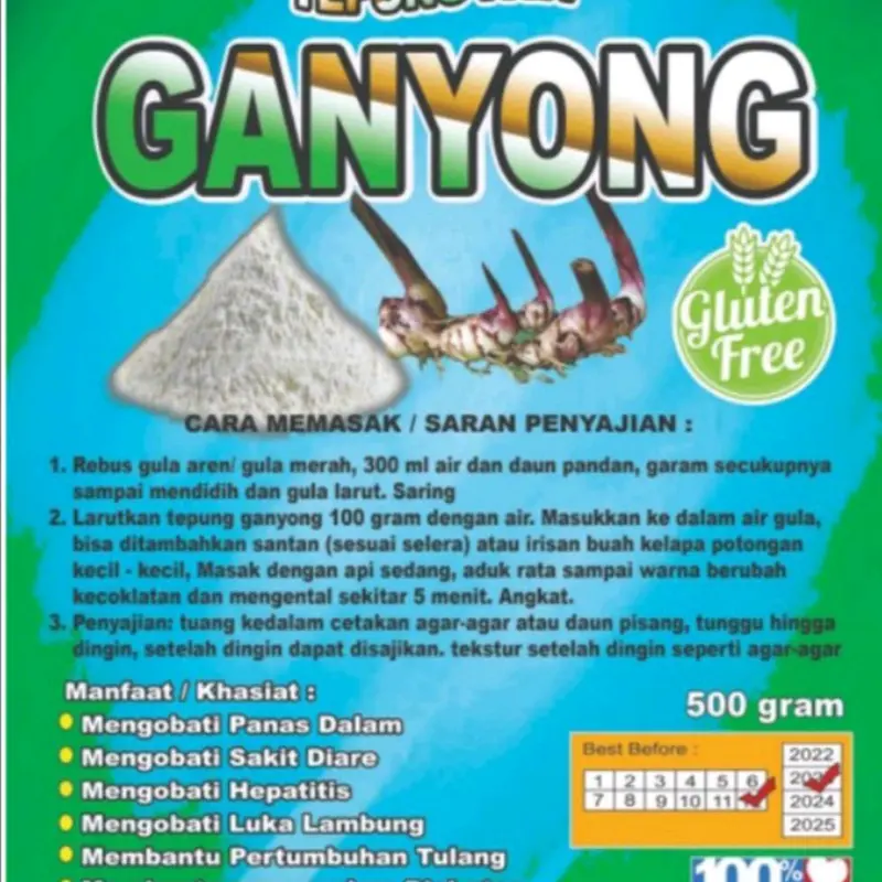 tepung ganyong asam lambung terapi maagh dan gred tepung pati ganyong 500 gram  Dewasa 0