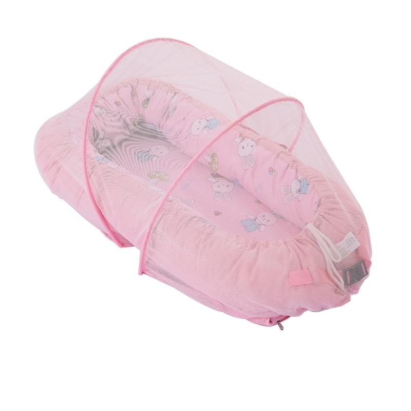 Product Introduction of BOYI  Baby Crib Mosquitoe Net Portable Foldable Infant Bed Canopy Netting Folding Cradle Insect Net 0