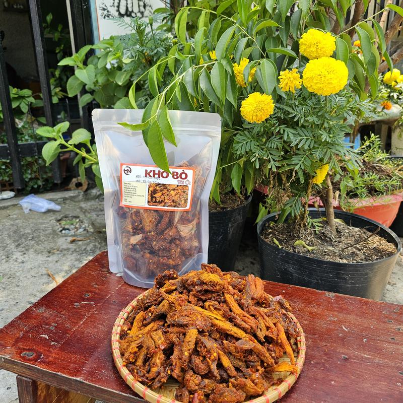  TÚI  500GR  KHÔ BÒ VỤN MỀM  NHÍ TỎI Ớt   thơm từng  miếng Snack Ăn Vặt   Thức Ăn 
