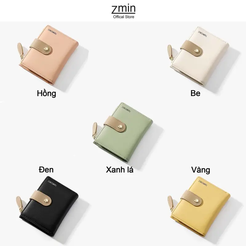 🙌New Store Great Deal 30 Off 🙌Ví đựng tiền nữ mini cầm tay Zmin, chất liệu cao cấp có thể bỏ túi - V033 2