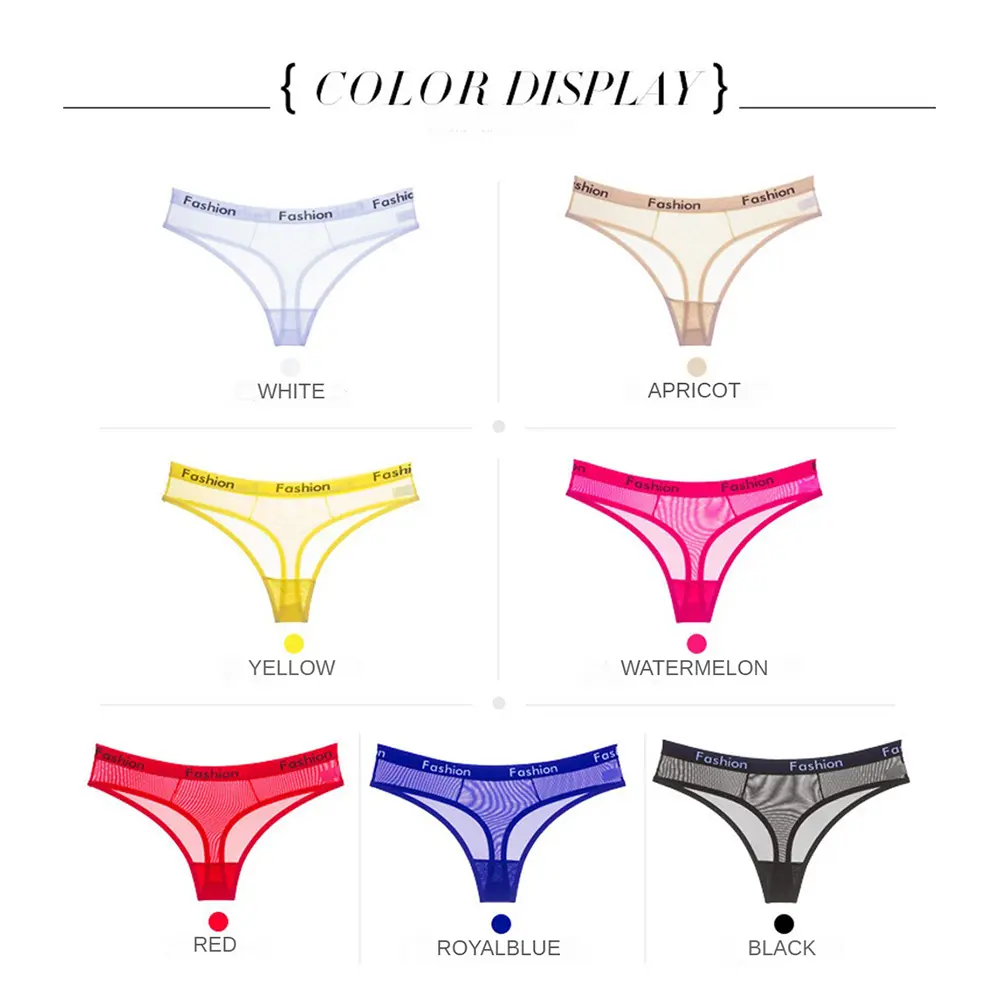 Thong Jaringan, Gaya Seksi, Pinggang Rendah, Rekaan Huruf Inggeris, Lancar, Sesuai untuk Sukan dan Kecergasan, Gaya Lutsinar, Seluar Selesa, untuk Wanita Pink