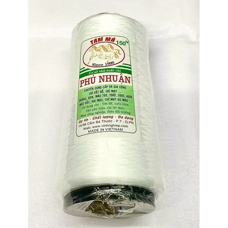 ￼Chỉ vắt sổ loại tốt - chỉ tơ vắt sổ cỡ sợi 150 ống 250g 3