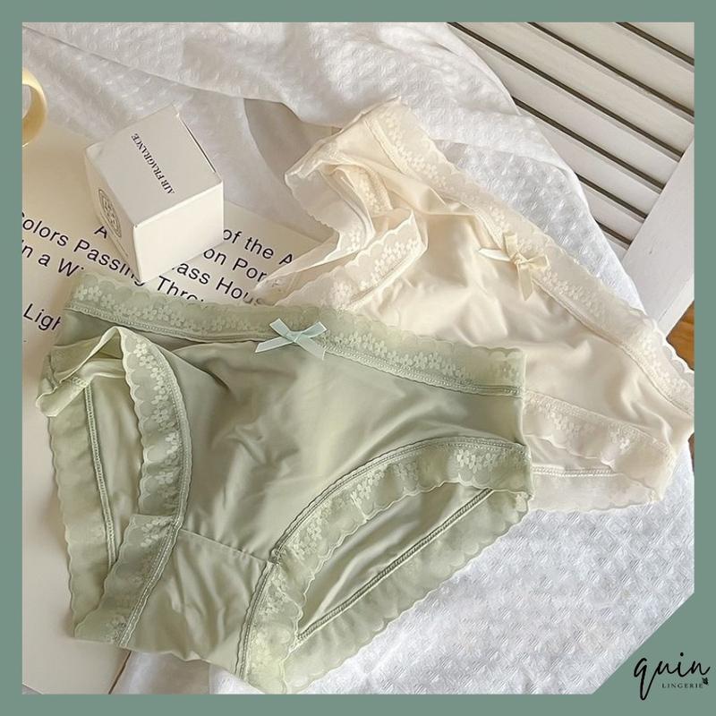 Combo 5 Quần Lót Nữ Su Lụa Băng Tàng Hình Cạp Ren Hoa Mềm Mại, Co Giãn 4 Chiều