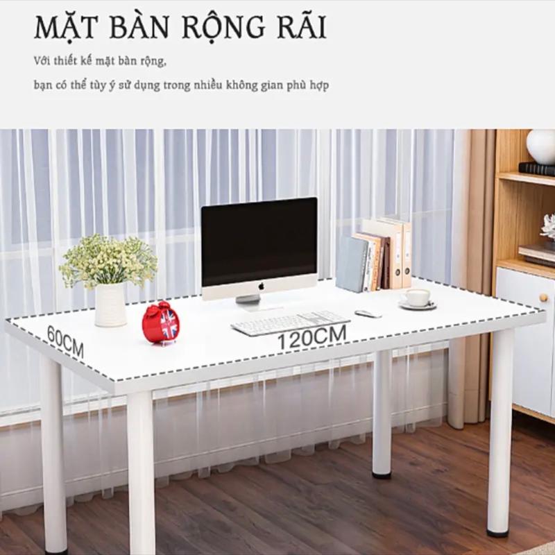 Bàn Gamming,Làm việc Decor chân sắt to tròn sơn tĩnh điện, mặt bàn gỗ chống trầy xước. Mẫu mới hot bàn _ 7