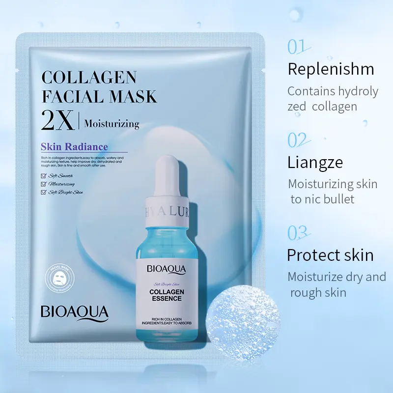 BIOAQUA Collagen Mask: Vitamin C Facial Mask: Hydrating, moisturizing, refreshing