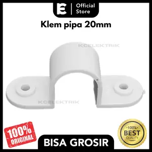 Klem Pipa 20mm Warna Putih untuk Manajemen Pipa Listrik yang Rapi dan Tahan Lama