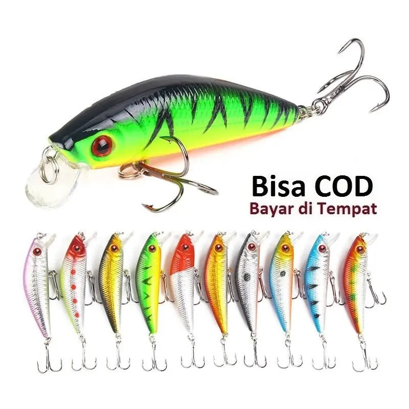 Minnow Crankbait 7cm/7,9gr Umpan Pancing Ikan Minnow Floating Artificial Fishing Lure Trebel Kail