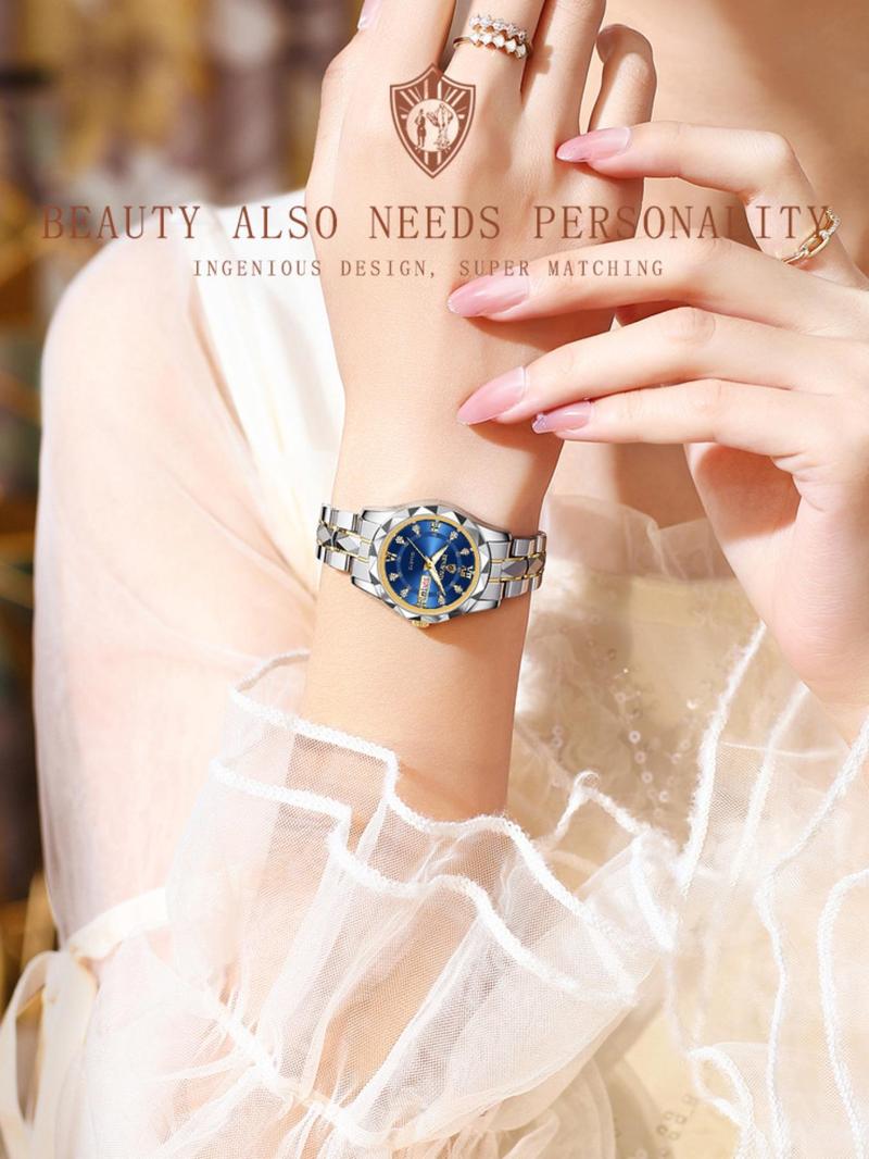 Product Introduction of Women's Elegant Fashion Round Dial Analog Quartz Watch, Fashion Watch for Party, Daily Clothing Decor, Trendy All-match & Exquisite Watch for Birthday Gift 2