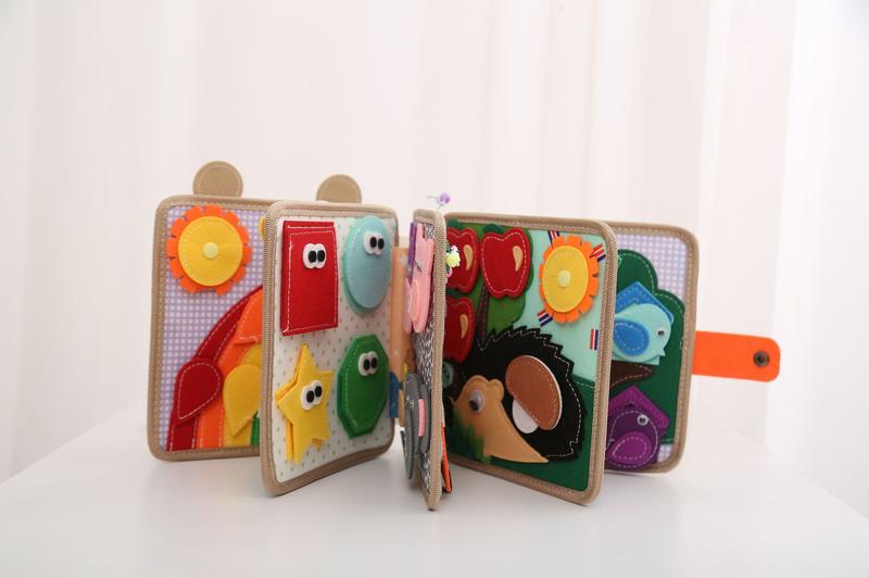 Product Introduction of Children's Tear-Proof Deer Book, Good Night Felt Quiet Book Toy, Early Education Pop-up Book, Enlightenment Baby Cloth Book jumping  cactus 11