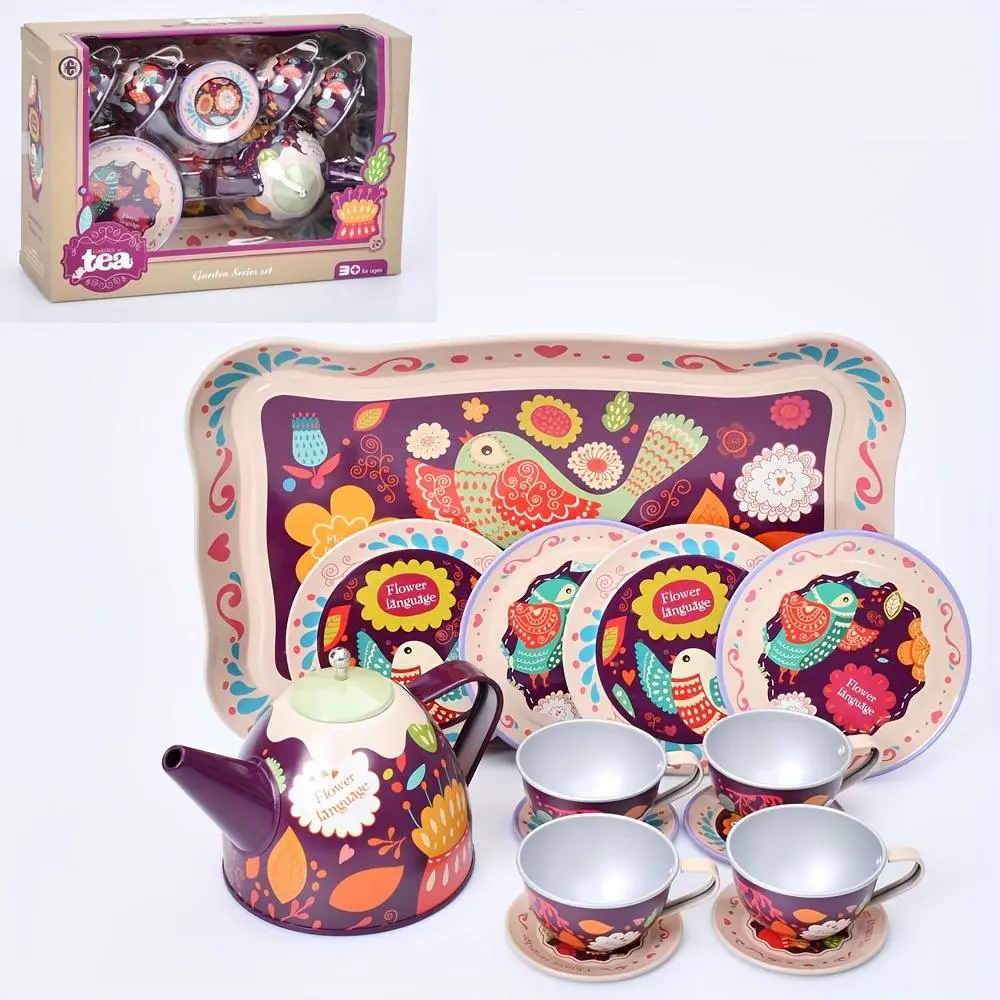 Simulation Tea Time Set Toy, 1 Set Pretend Play Afternoon Tea Set, Pretend Play Toy for Preschool Kindergarten Girls