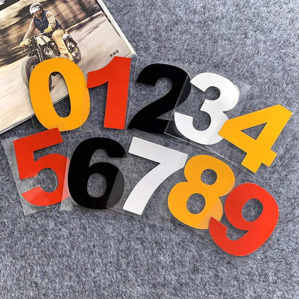 JDM Reflective Number Color Sticker Racer Number DIY Decal Motorcycle Helmet Decoration Stickers for Yamaha