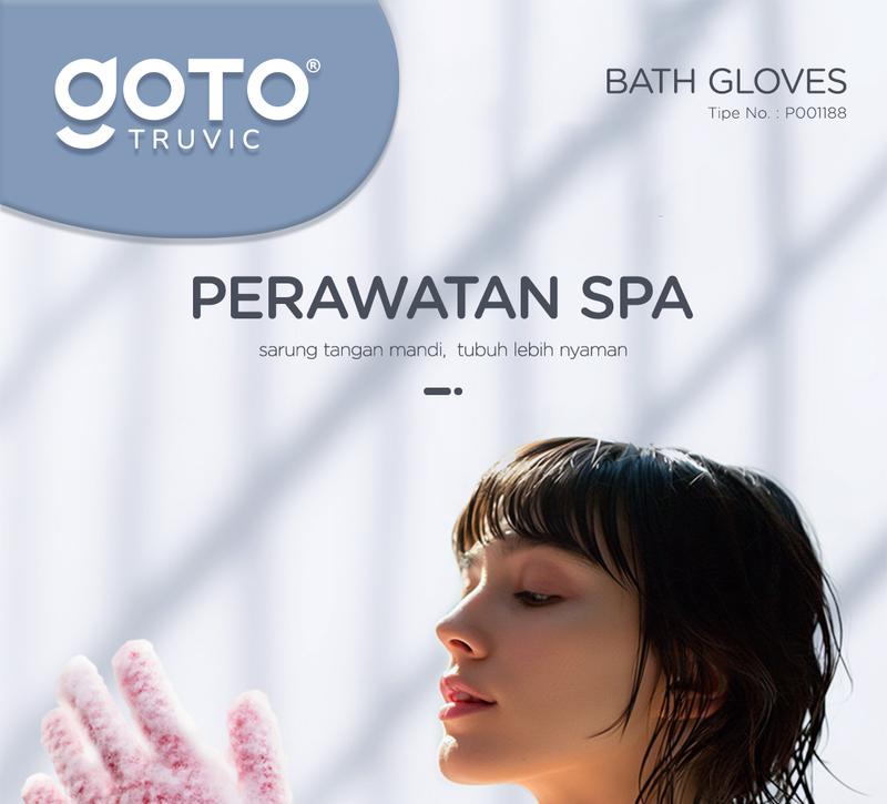 Product Introduction of Goto [COD] Truvic Bath Glove Sarung Tangan Mandi Penggosok Badan Penghilang Daki 12