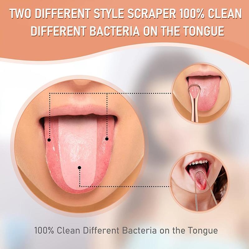 Product Introduction of Stainless Steel Tongue Scraper Set, 3pcs/set Fresh Breath Tongue Scraper, Tongue Cleaner, Oral Care Kit for Adults, Hygiene Products 8