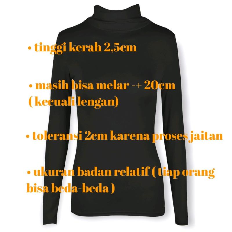 Baju Manset Kaos Inners Wanita Lengan Panjang Polos Bahan Spandek Rayon Premium 6