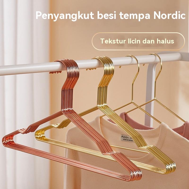 Penyangkut Pakaian Seni Besi Emas Mawar, Reka Bentuk Nordic INS ...