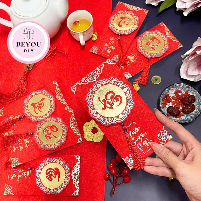 Bao Lì Xì Chúc Tết Cao Cấp 4D, Phong Bao Lì Xì Cưới Hỏi Kèm Câu Chúc