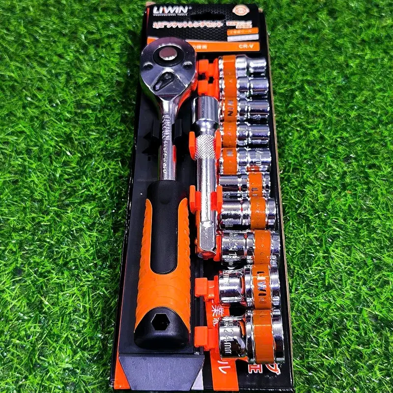 Bộ Đầu Tuýp 8-24mm Tay Siết Tự Động 12 Chi Tiết Loại Lớn 1/2 5