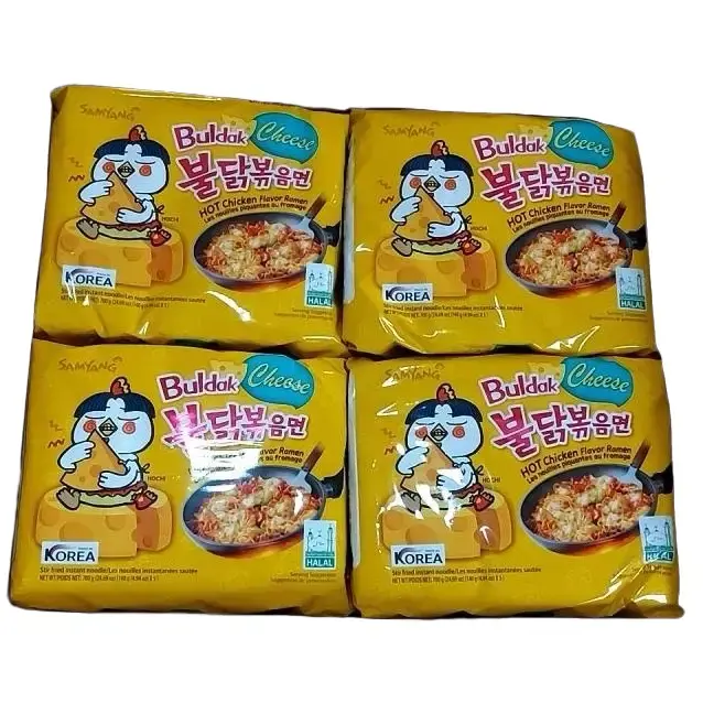 มาม่าเกาหลีไก่เผ็ด รสชีส ยกลัง8แพค แพคล่ะ5ซอง