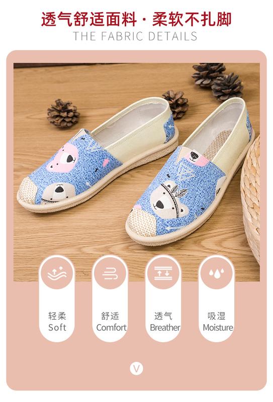Product Introduction of 20242023 New Canvas Shoes Women's Shoes Korean Style Leisure Cloth Shoes Low-Cut Lightweight Comfortable Breathable One Pedal Women's Shoes 3