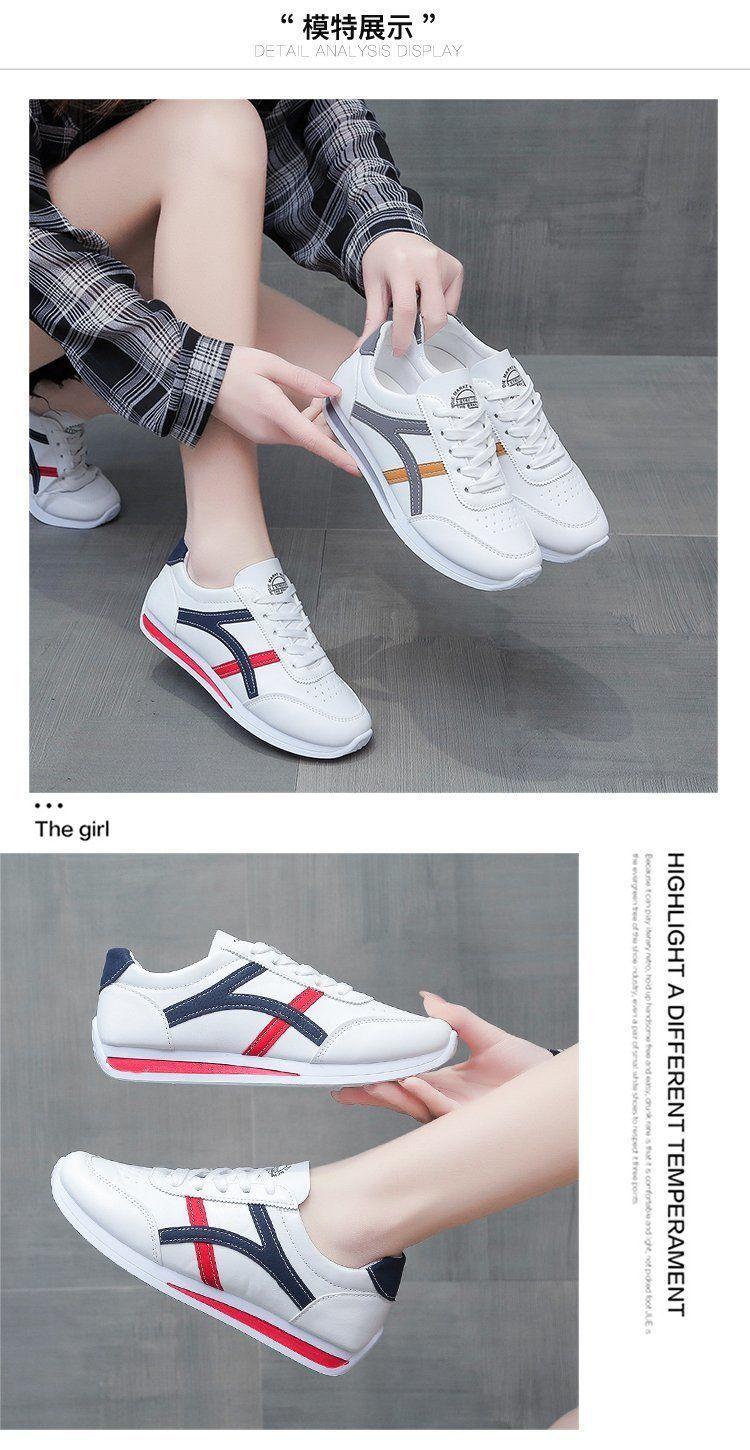 Product Introduction of Argan White Shoes for Women 2024 New Autumn Korean Style Versatile Students' Street Shot Sports Casual Flat Skateboard Shoes Women's Shoes 7