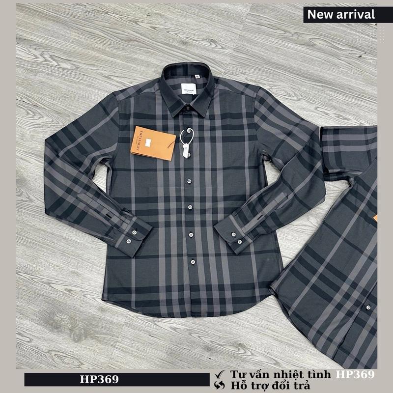 Áo Sơ Mi Caro Đen Xám Viền Nhỏ Sọc Xám Nam Menswear Shirt Có Cổ Jean Kaki