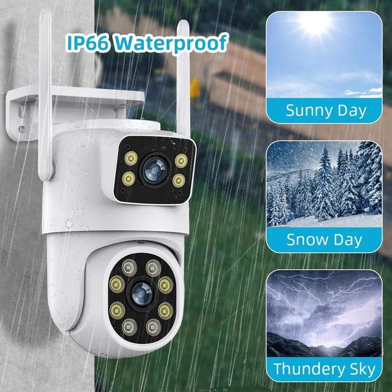 Product Introduction of 4K 8MP PTZ WIFI Camera,Dual Lens Dual Screen IP Camera,4MP HD Auto Tracking Outdoor CCTV Protection Surveillance,App:EseeCloud 27