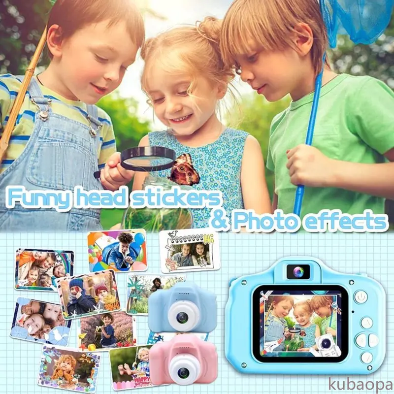 Kamera Digital Anak 12MP HD – Video 1080P, Layar Biru, Hadiah Edukasi & Ulang Tahun, Mainan Fotografi untuk Anak 3-12 Tahun.H 5
