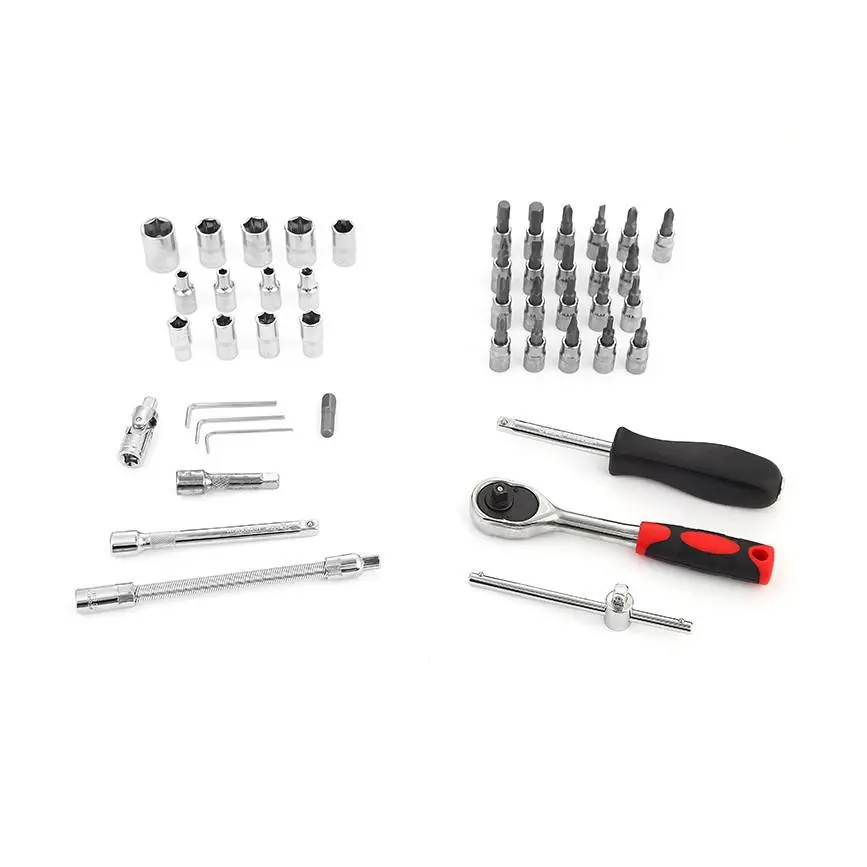 Kit Ferramentas 46/40 Peças - Jogo de Soquetes com Chave Catraca Reversível e Maleta - imagem 2