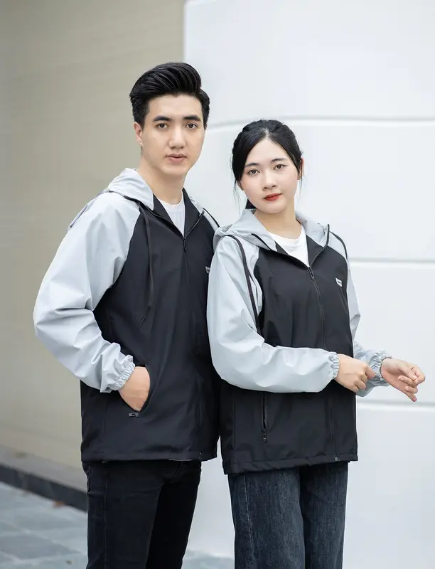 Áo khoác gió nam nữ, áo gió nam phối màu thời trang, chống nước cản gió Raglan Menswear Baggy 3