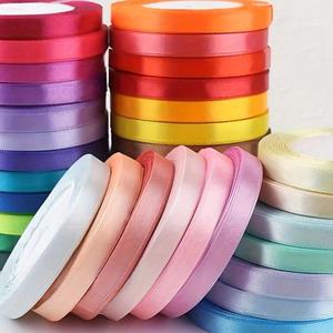 Cinta de satén de color sólido, 1 rollo de 25 yardas de cinta colorida, cinta para envoltura de regalos, suministros para manualidades DIY para decoración de bodas y fiestas de cumpleaños