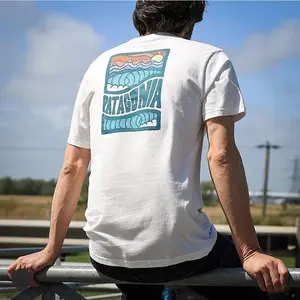 Patagonia t-shirt lengan pendek motif katun kerah bulat Baru Vintage Jepang Pria.Kaos tshirt pria bergaya fashion street, menggunakan katun berkualitas premium. Lembut Nyaman