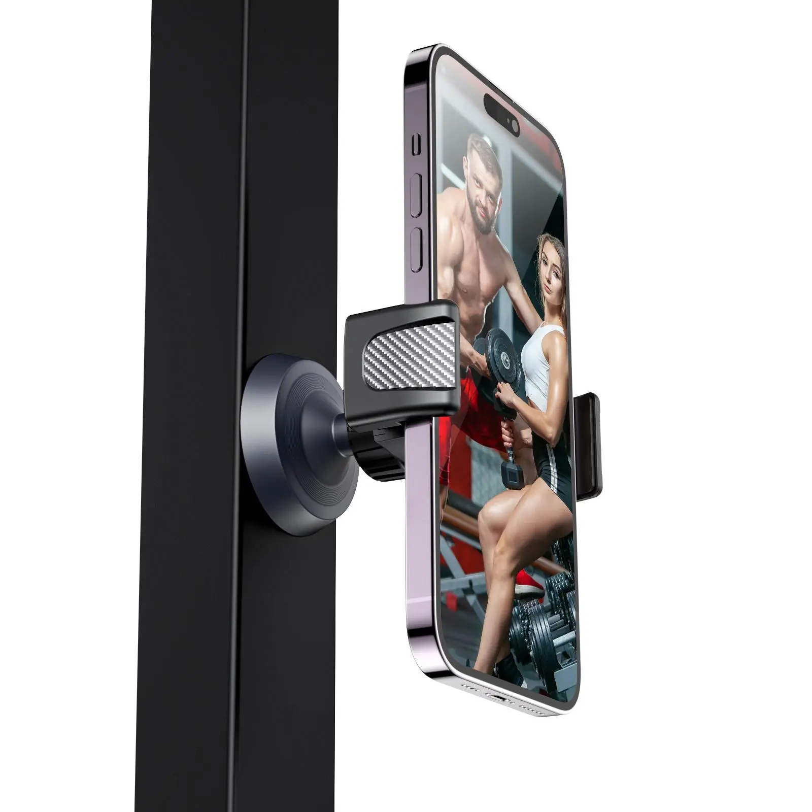 Magnetic Phone Holder Mount, 360 Rotation Phone Magnetic Mount, Magnet Base Phone Holder for Gym, Compatible with All Cellphones