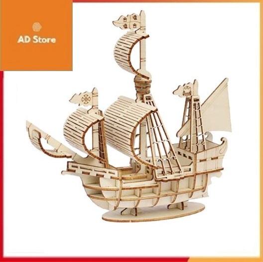 Mô Hình Thuyền Buồm DIY 3D Bằng Gỗ - Nghệ Thuật Lắp Ráp Thủ Công Độc Đáo