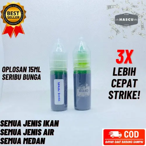 STRIKE KILAT SI PALING GACOR! Umpan Pancing Essen Kojo 15ml Aroma Seribu Bunga Galatama Galapungan Harian Lomba Untuk Semua Jenis Ikan