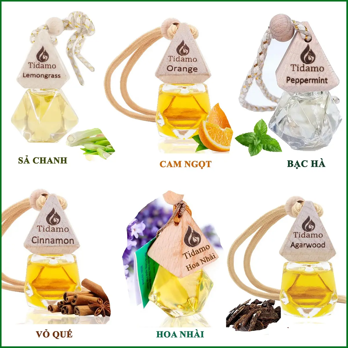 Tinh Dầu Thơm Phòng Cao Cấp Treo Phòng, Treo Tủ Áo, Treo Xe Hơi | Tự Chọn Mùi, Có Kiểm Nghiệm Chất Lượng| Tinh Dầu TIDAMO Treo Thơm Phòng, Khử Mùi Xe và Đuổi Muỗi. Dầu Thơm Phòng