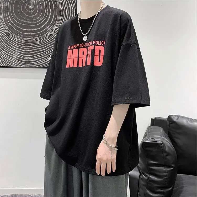 Áo thun tay lỡ nam nữ oversize MRTD, áo phông from rộng basic unisex style Hàn Quốc Menswear Cổ Tròn Cotton
