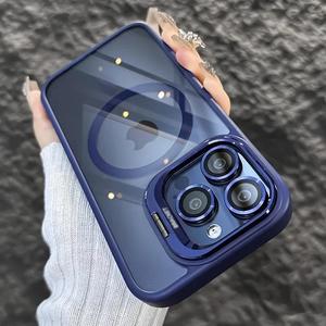 マグネット式 耐衝撃 スマホケース スタンド付き 保護カバー iPhone 17 16 15 14 13 12 11 Pro Max Plus対応