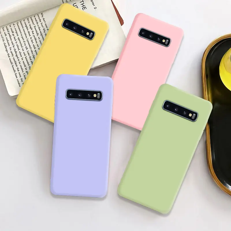 Ốp lưng silicon chống sốc cho Samsung S10, ốp lưng TPU mềm cho Samsung Galaxy S8, S9 Plus, S20, S21, 5G, S22, S23, Ultra, Ốp Điện Thoại 5