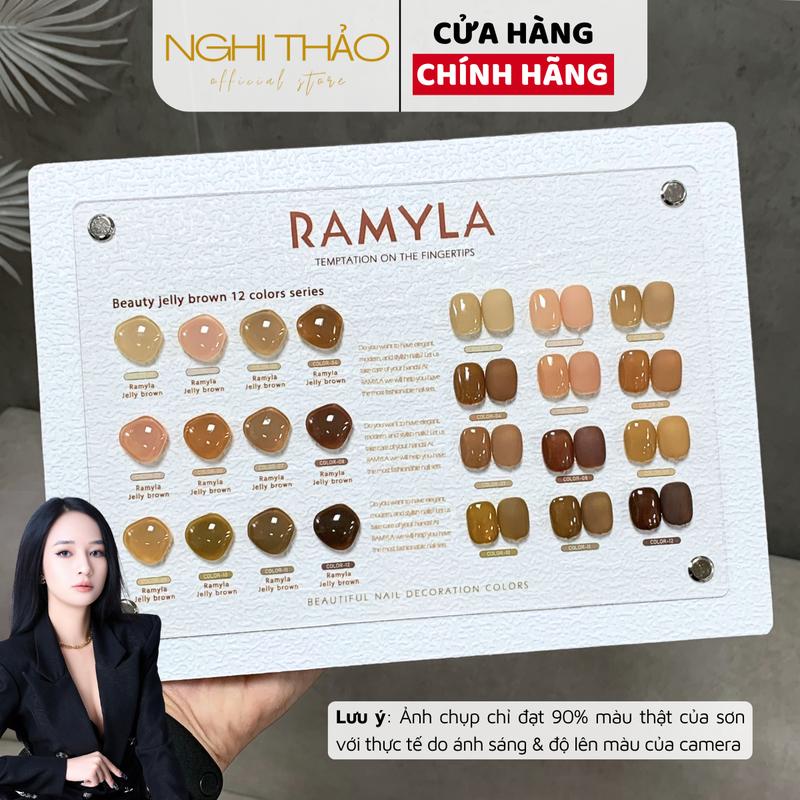 Set sơn gel thạch đục nâu RAMYLA 12 màu