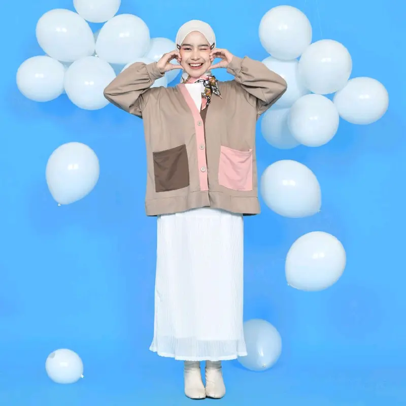 MYBAMUS X TITAHARR TITA COLORBLOCK CARDI - OUTER KANCING - CARDIGAN KOREA STYLE Cewek 6