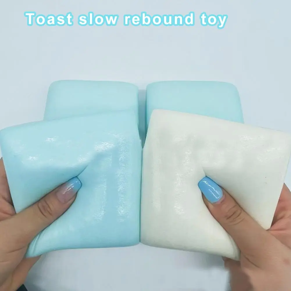 Sticky Toast Squishy Slow Rebound Toys Soft Dessert Squeeze Party Relief Sensory Squishies Simulation Toys Gift