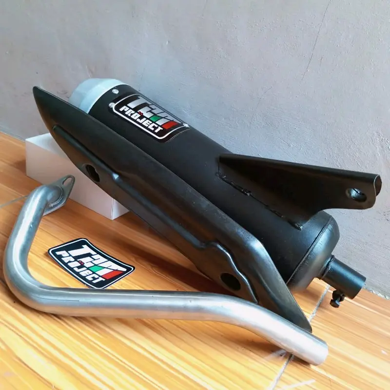Knalpot TZM Projects Fullsystem Bas Adem Pnp Beat Scoopy Genio Spacy Motor Motorcycle Tameng 0