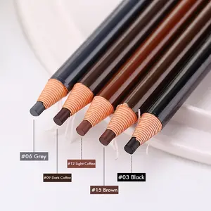 Pensil Alis Benang Eyebrow Pencil Drawstring Tanpa Raut [6 Warna] Black