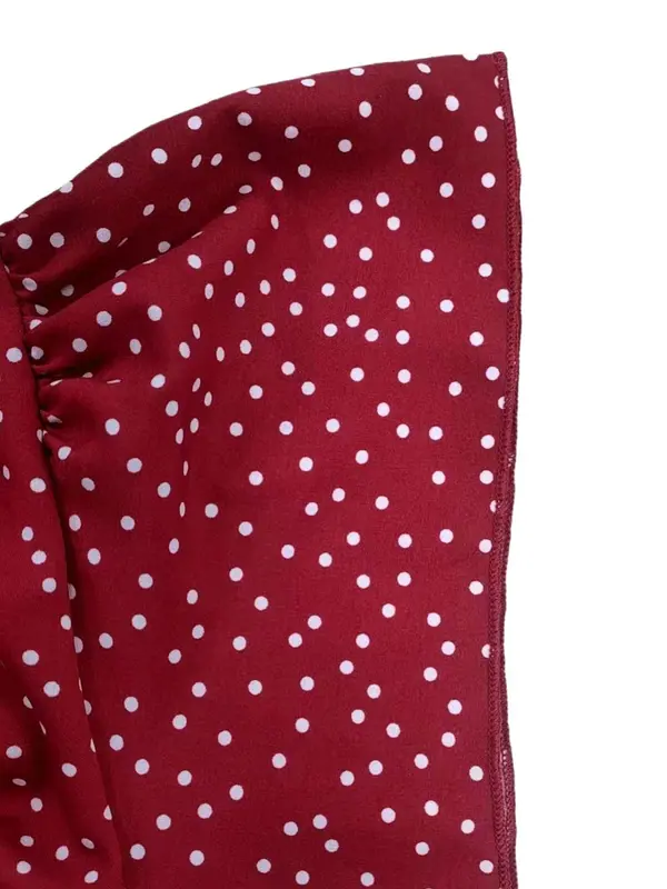 Women's Polka Dot Print Dress, Elegant Fashion Casual Ruffle Trim Midi Dress for Daily Outdoor Wear, Ladies Dress for All Seasons, Womenswear, Shortsleeve, Casual Dresses 8